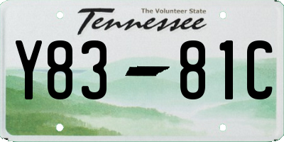 TN license plate Y8381C