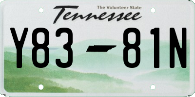 TN license plate Y8381N