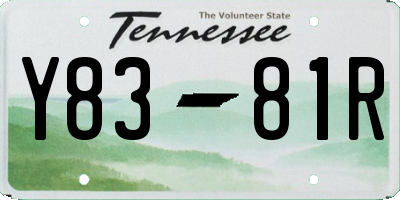 TN license plate Y8381R