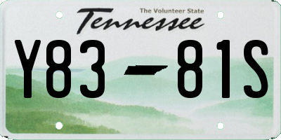 TN license plate Y8381S