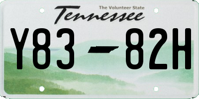 TN license plate Y8382H