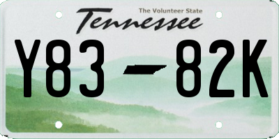 TN license plate Y8382K