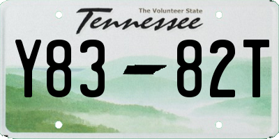 TN license plate Y8382T