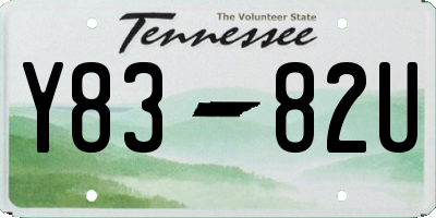 TN license plate Y8382U