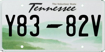TN license plate Y8382V