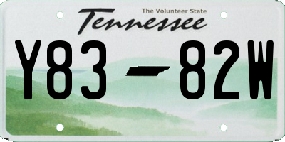 TN license plate Y8382W