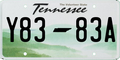 TN license plate Y8383A
