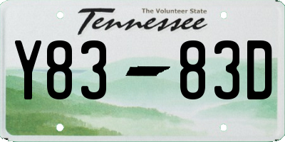 TN license plate Y8383D