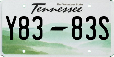 TN license plate Y8383S