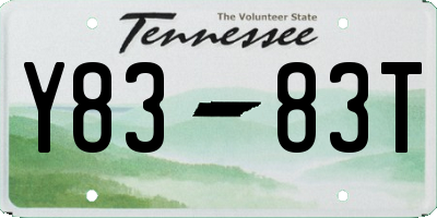 TN license plate Y8383T