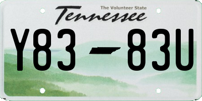 TN license plate Y8383U