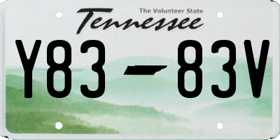 TN license plate Y8383V