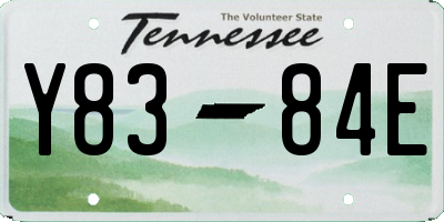 TN license plate Y8384E
