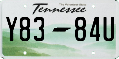 TN license plate Y8384U