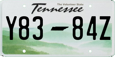 TN license plate Y8384Z