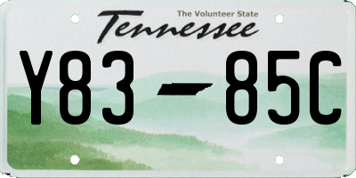 TN license plate Y8385C