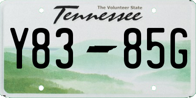 TN license plate Y8385G