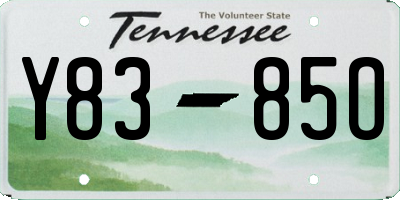 TN license plate Y8385O
