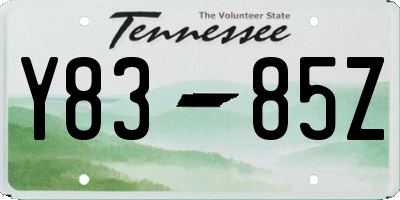 TN license plate Y8385Z