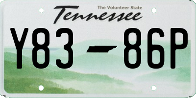 TN license plate Y8386P