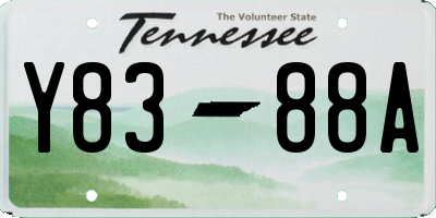 TN license plate Y8388A
