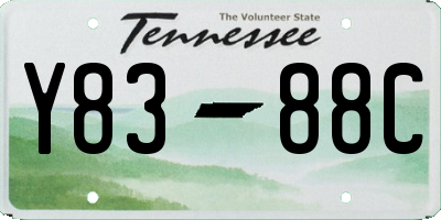 TN license plate Y8388C