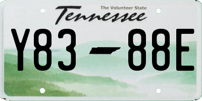 TN license plate Y8388E