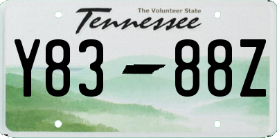 TN license plate Y8388Z