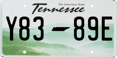 TN license plate Y8389E