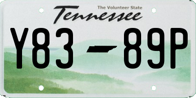 TN license plate Y8389P