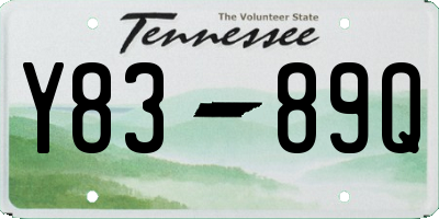 TN license plate Y8389Q