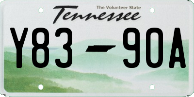 TN license plate Y8390A