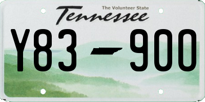 TN license plate Y8390O