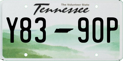 TN license plate Y8390P