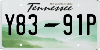 TN license plate Y8391P