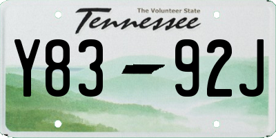 TN license plate Y8392J