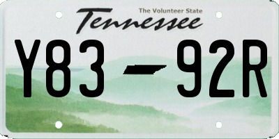 TN license plate Y8392R