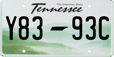 TN license plate Y8393C