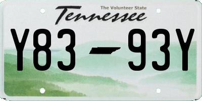 TN license plate Y8393Y