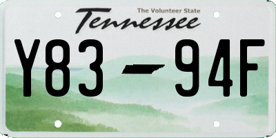 TN license plate Y8394F