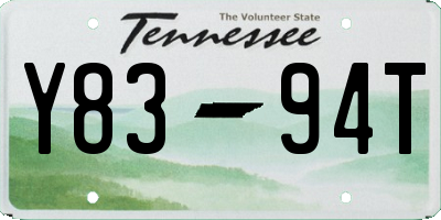 TN license plate Y8394T