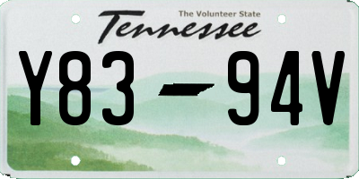 TN license plate Y8394V