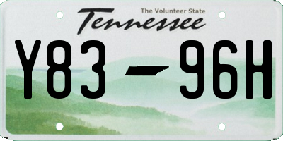 TN license plate Y8396H