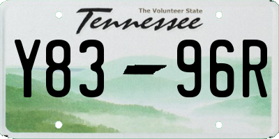 TN license plate Y8396R