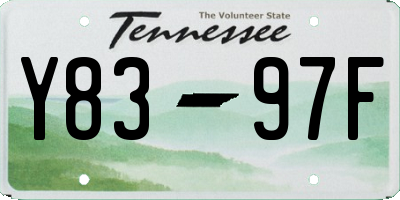 TN license plate Y8397F