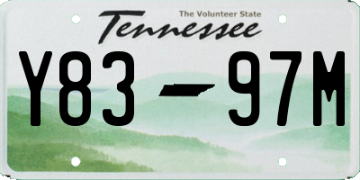 TN license plate Y8397M