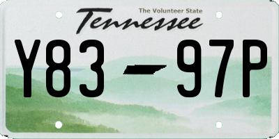 TN license plate Y8397P