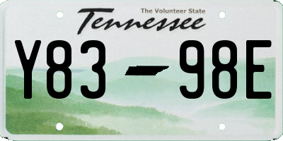 TN license plate Y8398E