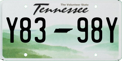 TN license plate Y8398Y