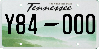 TN license plate Y8400O